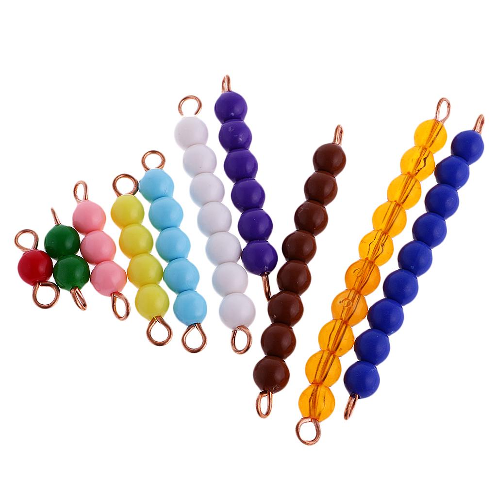 Kids Toddlers 1-10 Beads Bar Math Learning Counting Educational Training Toy