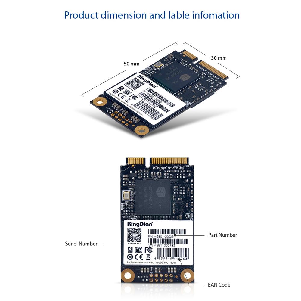 KingDian SSD M-SATA Interface M280 120GB Internal Solid State Drive for Computer Laptop Desktop