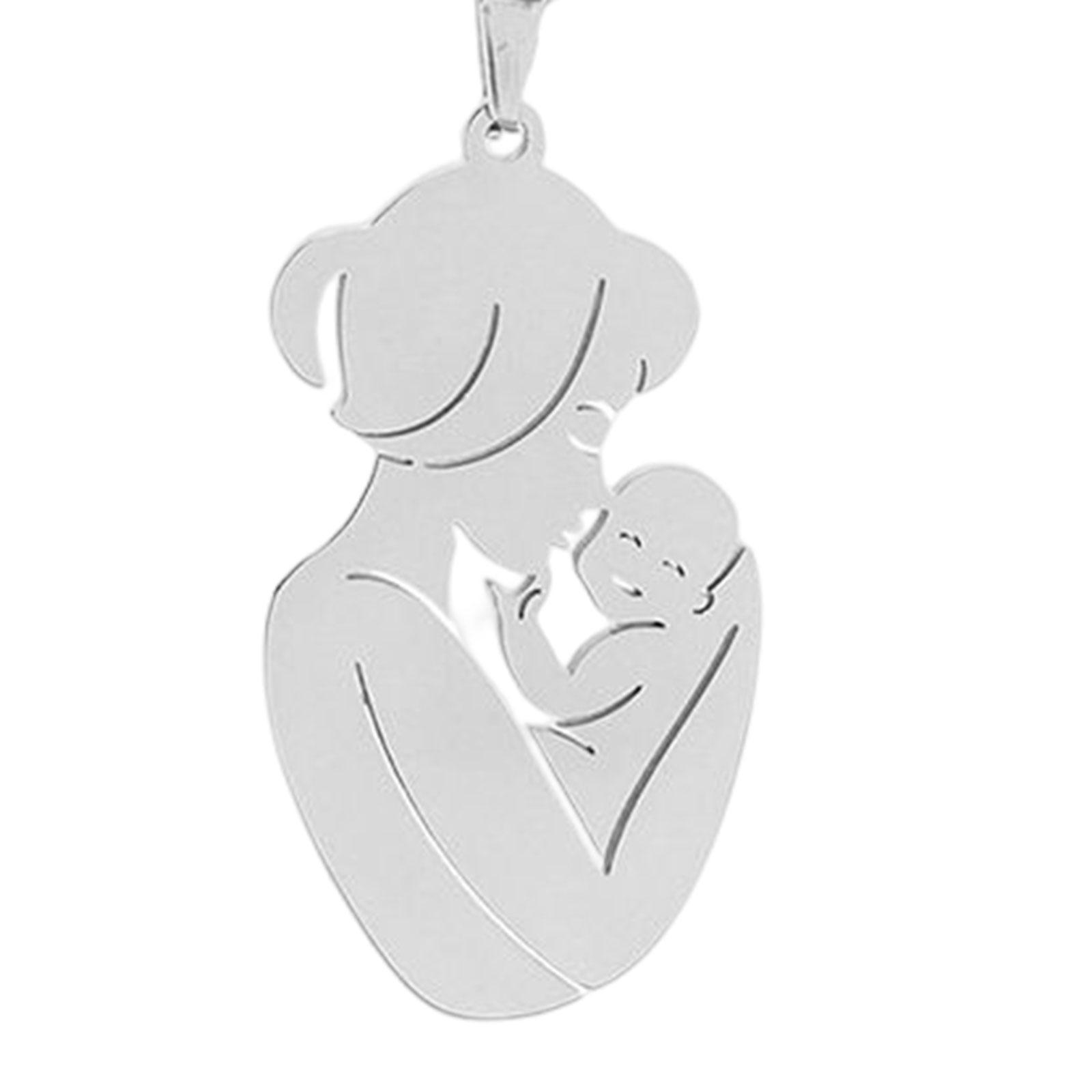 Mom And Baby Pendant Necklace Jewelry Manual Mirror Polishing Process Sweater Chain Women Mother's Day Gift Wife Mother Gift for Anniversary