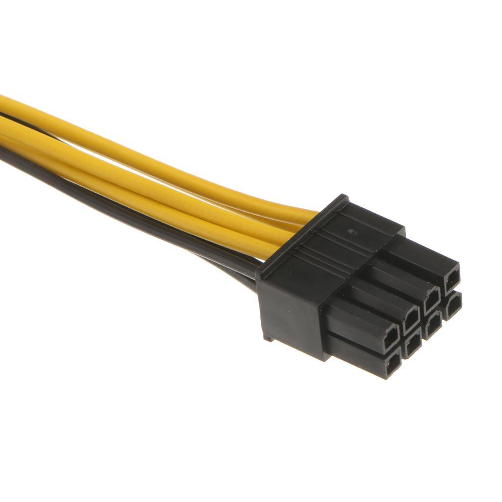 2Pcs 6-pin Female to 8-pin Male PCI Express Converter Cable for Video Card