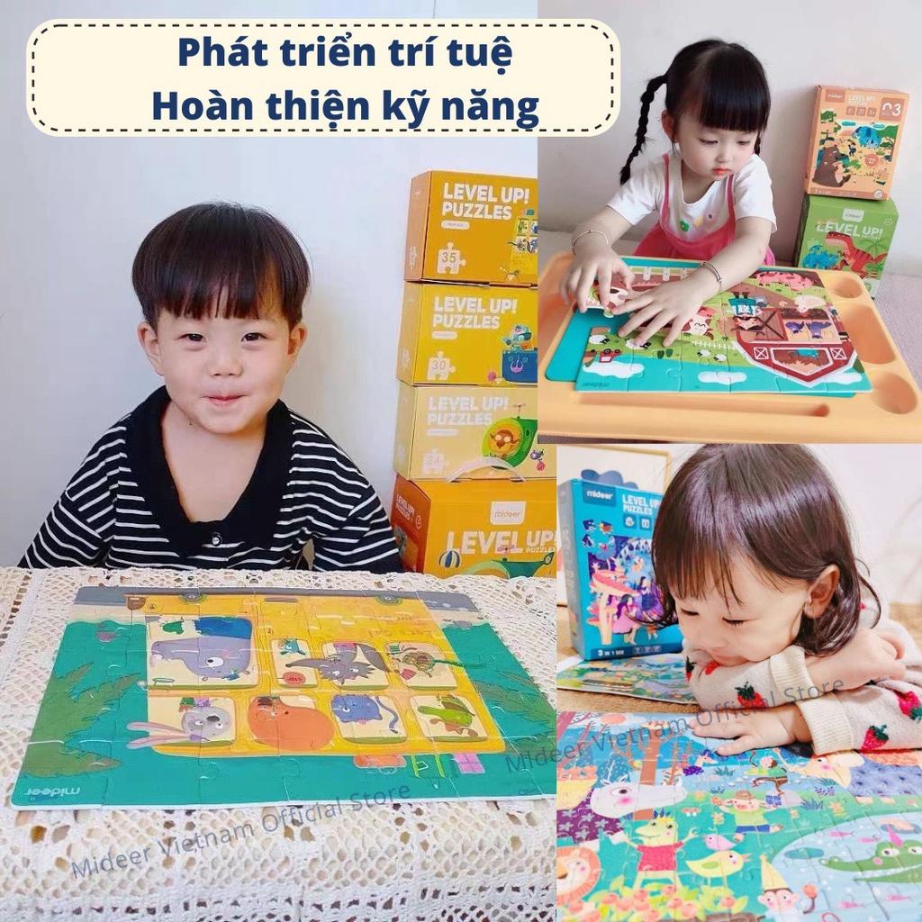 Đồ Chơi Xếp Hình 7 cấp độ Mideer puzzles Level Up , Đồ Chơi Tư Duy Cho bé 1 2 3 4 5 6+ Tuổi