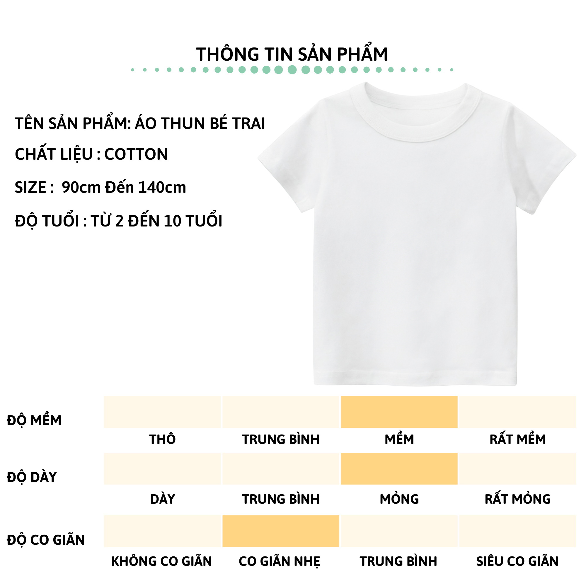 Áo thun bé trai ngắn tay 27Kids Signature Premium áo cộc nam 100% Cotton cho trẻ từ 2-12 tuổi BSTS7