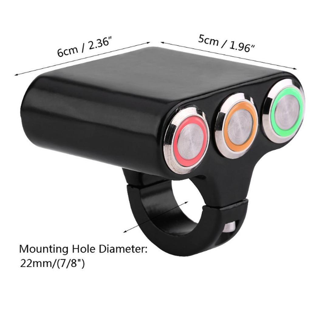 Motorcycle Handlebar Mount Switch & Engine Stop Kill Switch Lanyard For ATV