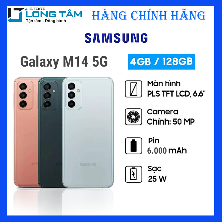 Điện thoại di động Samsung M14 5G - Hàng chính hãng - Đã kích hoạt BH điện tử