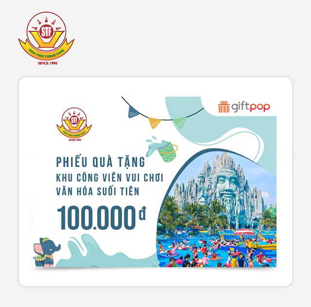 [Giftpop] Phiếu Quà Tặng Khu Vui Chơi Công Viên Văn Hoá Suối Tiên 100K