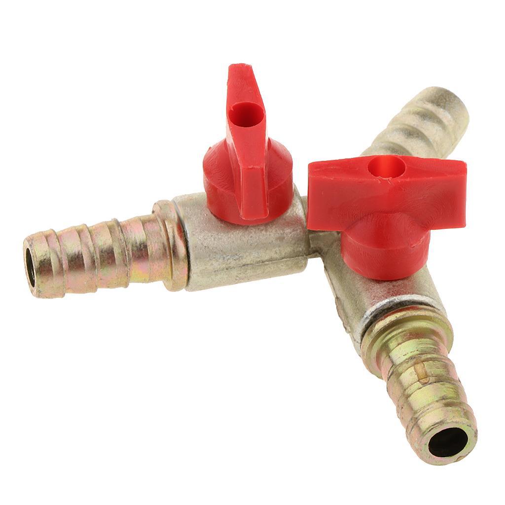 3-6pack Brass 3 Way Y Shaped Gas Fuel Oil Hose Switch Shut Off Ball Valve