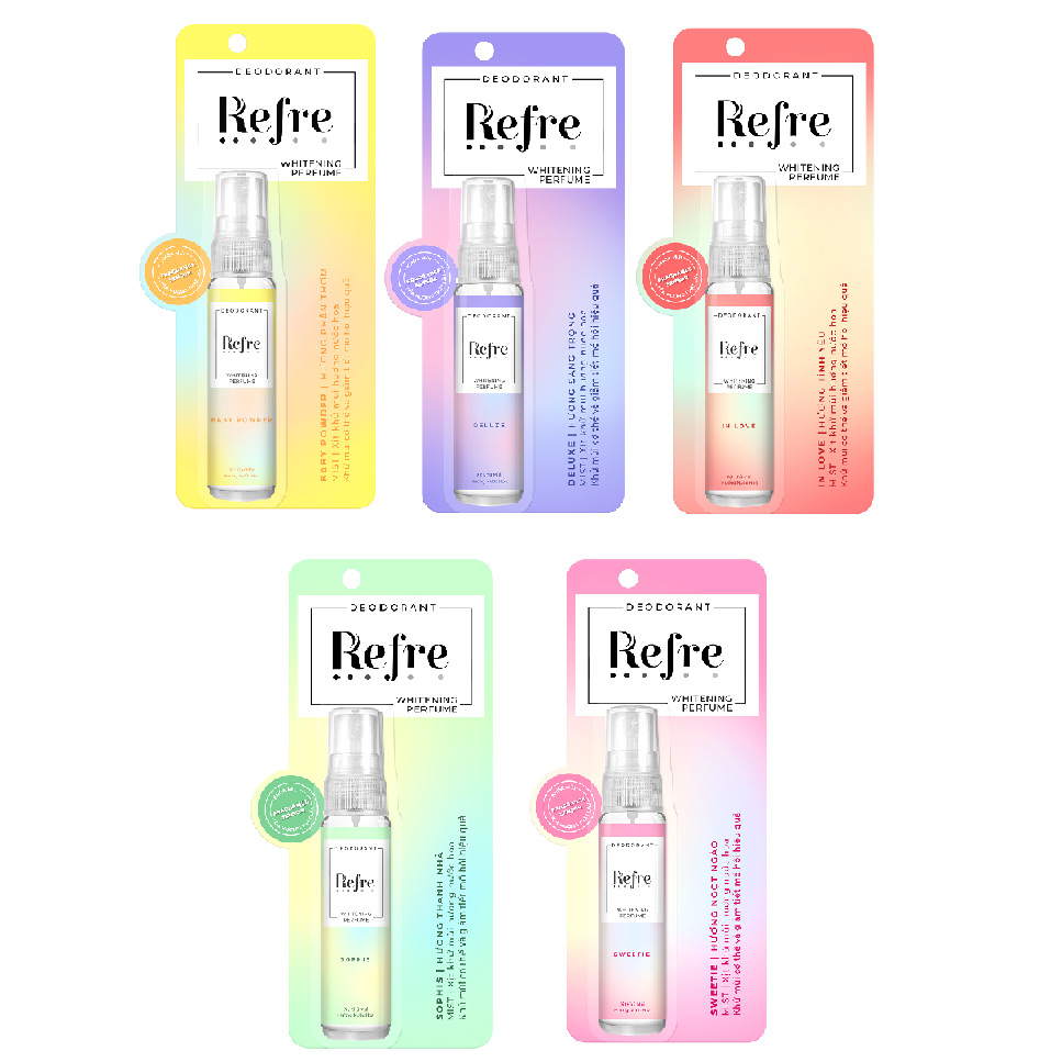 Xịt Khử Mùi Dưỡng Trắng Hương Nước Hoa Refre Whitening Sweetie Hương Ngọt Ngào (30ml)