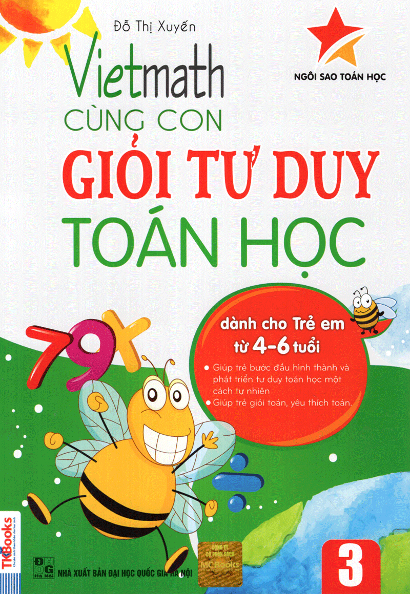 Combo - Vietmath Cùng Con Giỏi Tư Duy  Toán Học (5 Tập)