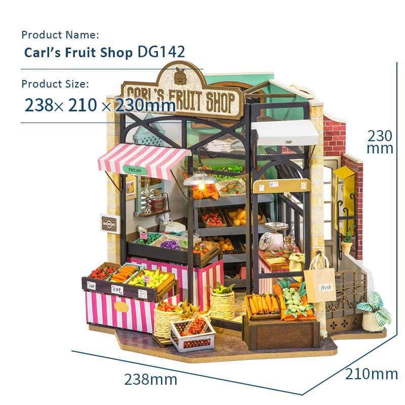 Mô hình nhà DIY Doll House Carl’s Fruit Shop DG142 Vegetable Market Miniature