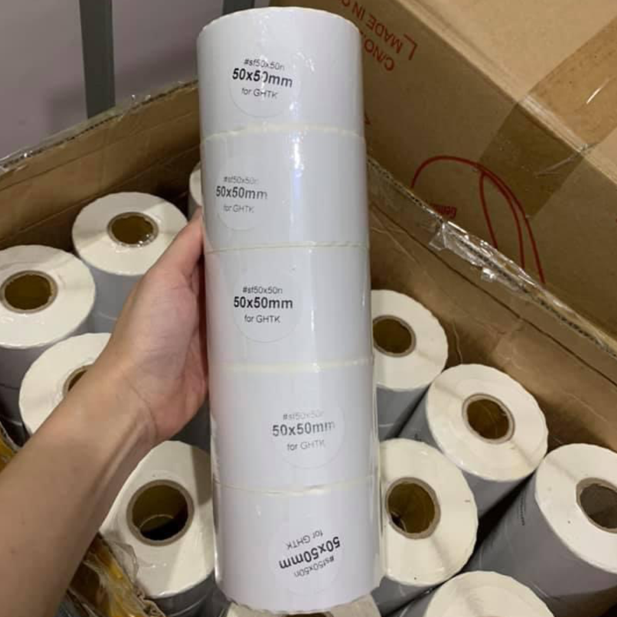 Tem nhiệt 50x50 - Giấy in đơn GHTK 50x50mm