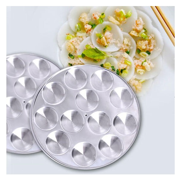 Combo 2 Khuôn Làm Bánh Bèo Bánh Bò Inox Size 32CM (12 Bánh / 1 Khuôn)