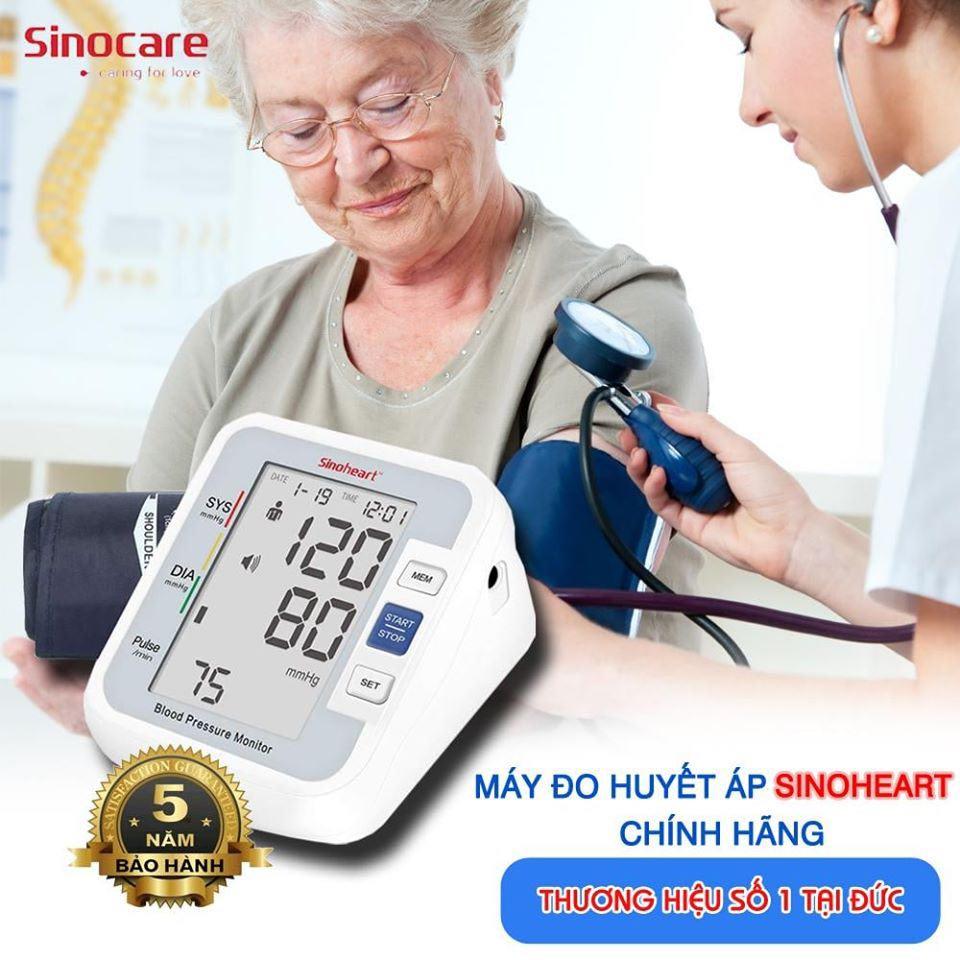 Máy đo huyết áp có giọng nói Tiếng Việt Sinoheart BA 801- tặng kèm dây sặc