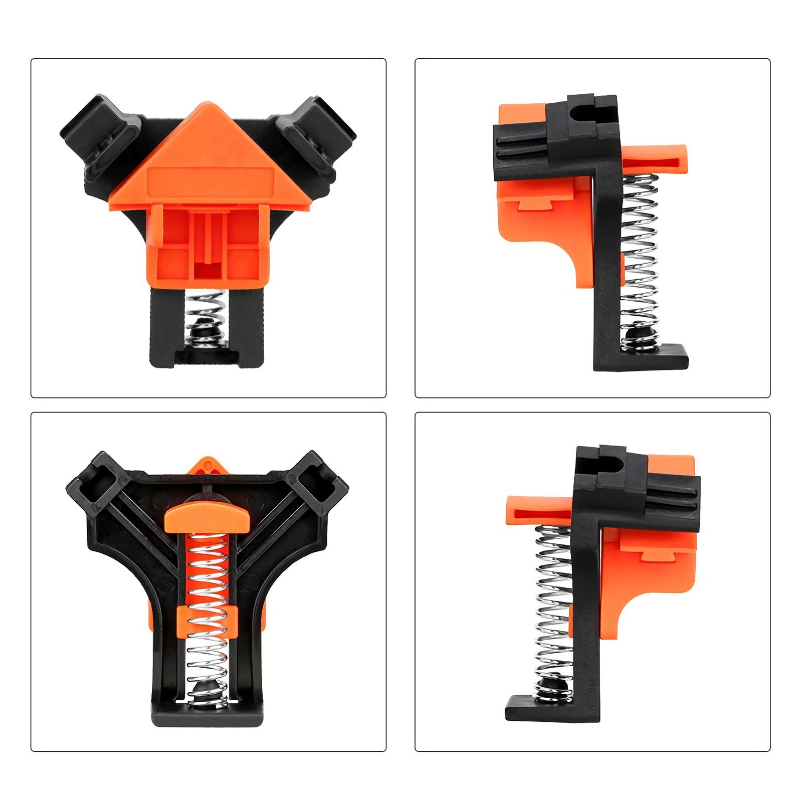 Angle Clamps 4pcs Adjustable 90 Degree Clamps Multifunctional Spring Loaded Swing Corner Clip Fixer for Welding