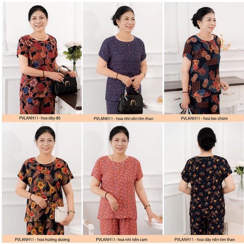 Đồ bộ lanh trung niên , bộ đồ lửng lanh tole chất vải dầy mền mịn, mặc mát thấm hút mồ hôi size 48-70kg