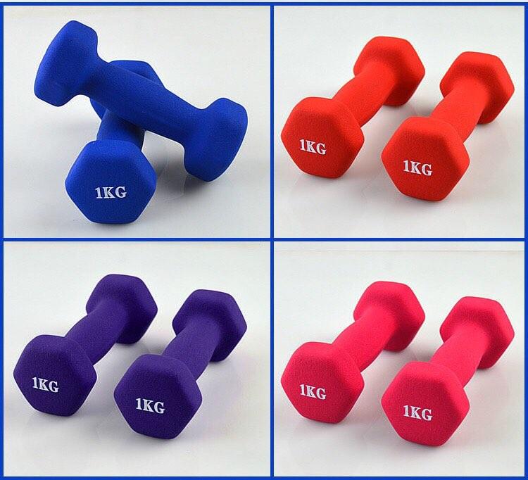 Bộ Tạ Tay 1kg Cho Bé Bọc Cao Su Sần Chống Trơn Lõi Thép Cao Cấp