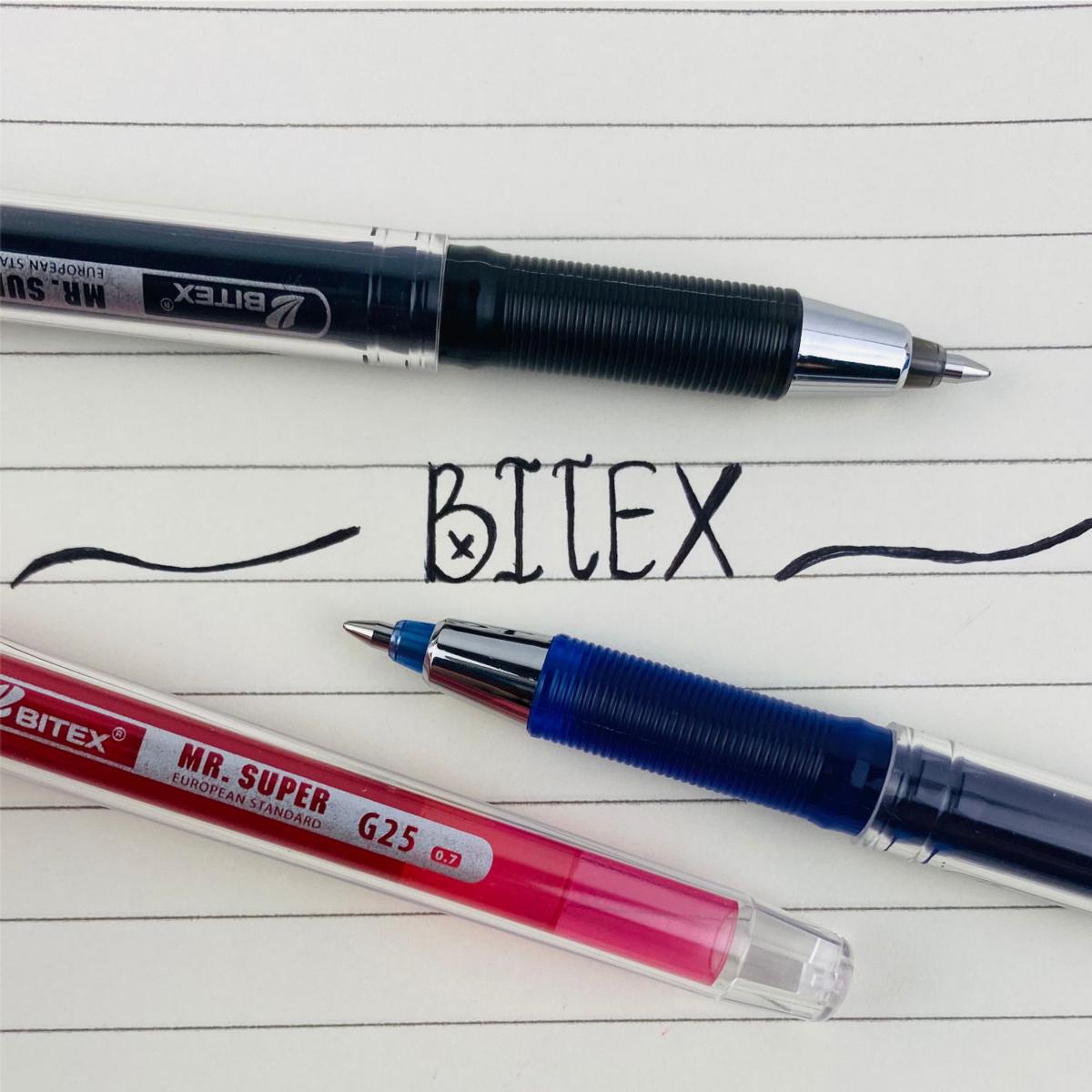 Bút Gel Mr Super 0.7 mm - Bitex G25 - Mực Đỏ