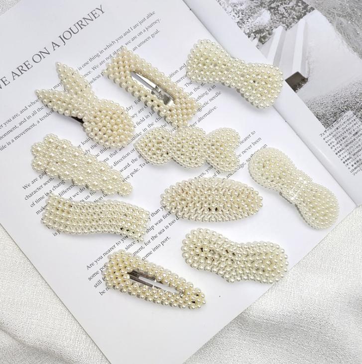 Kẹp Tóc Càng Cua Style Hàn Quốc - Kèm 1 Kẹp Tóc Ngọc Trai