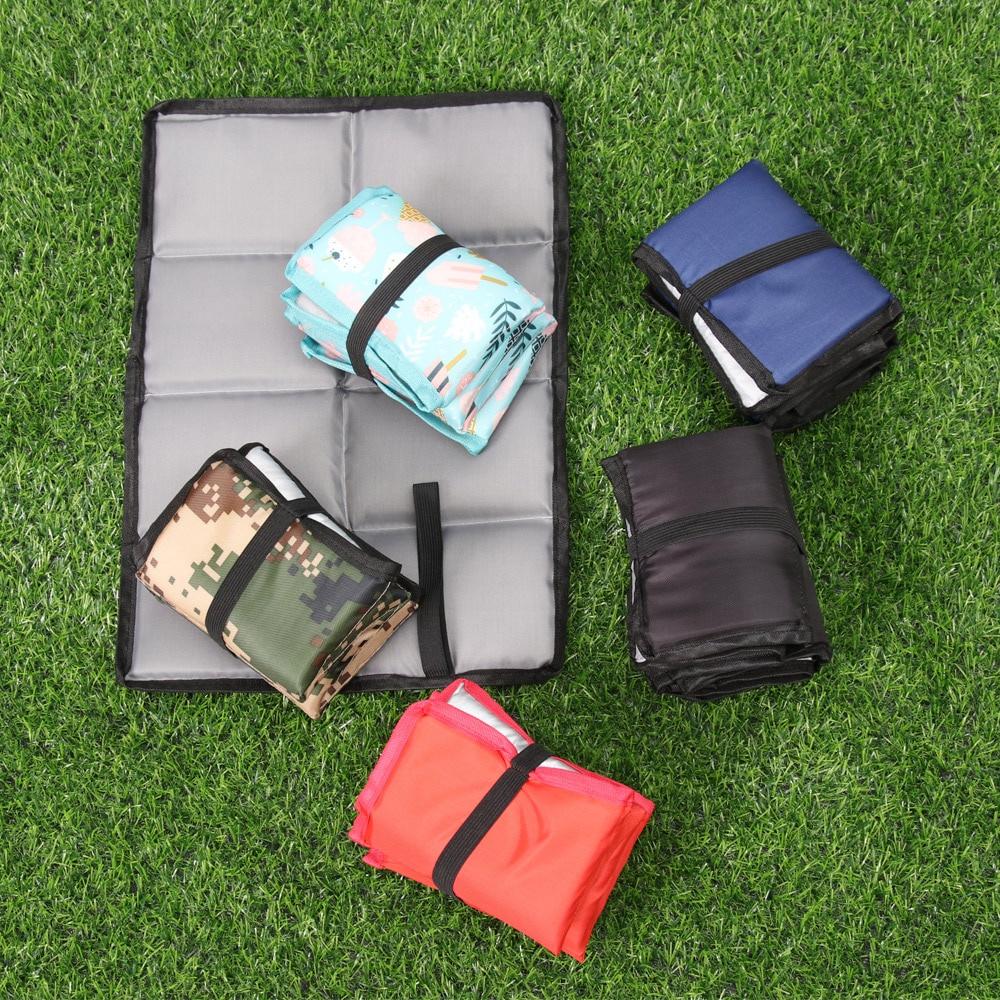 Waterproof Oxford Cloth Portable Folding Camping Mat Foam Sitting Pad Beach Mat Prevent Dirty Hiking Small Picnic Seat Outdoor