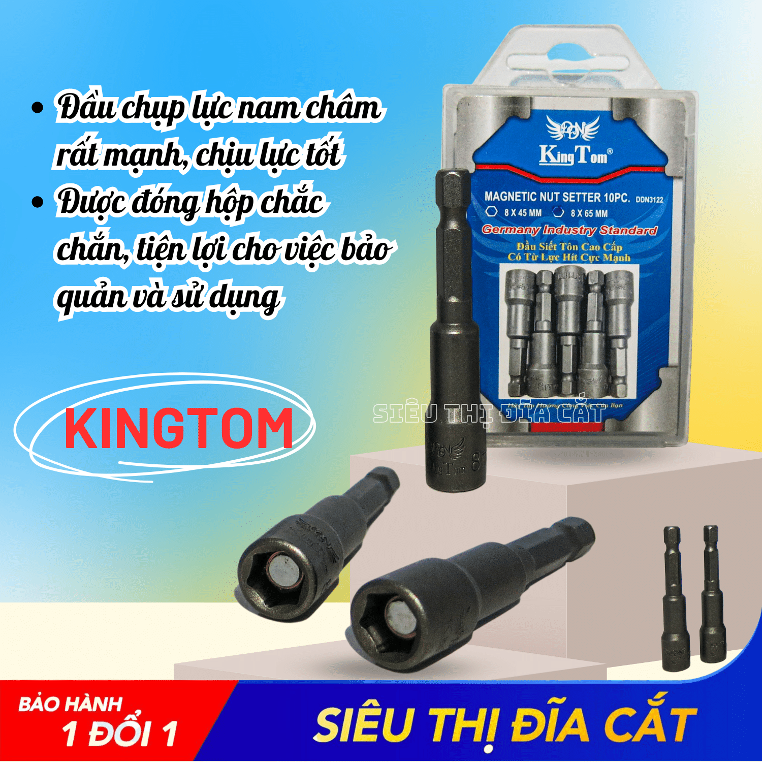 Mũi Siết Tôn KingTom 8x65mm - Dài - 10 Mũi