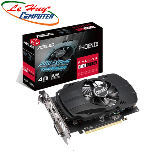 Card màn hình - VGA ASUS Phoenix Radeon RX 550 4GB GDDR5 (PH-RX550-4G-EVO) -- Hàng Chính hãng