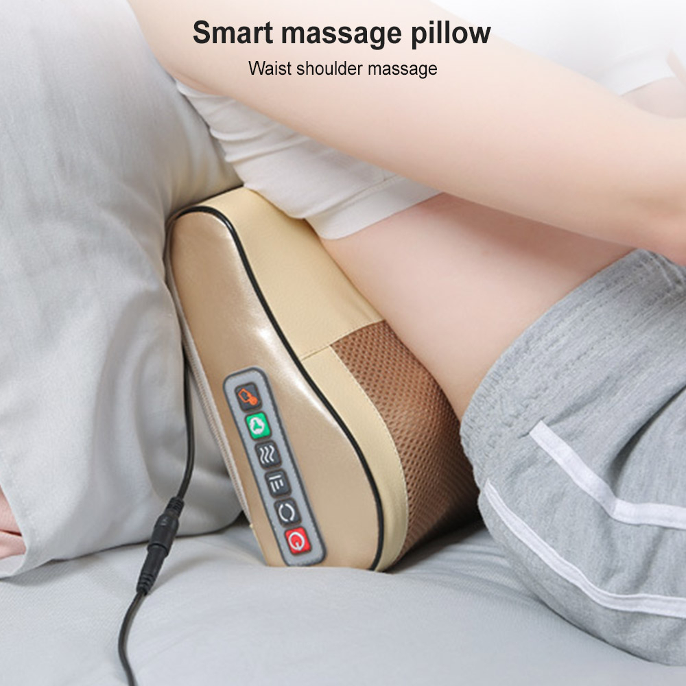 Gối Massage Cổ Vai Gáy Cao Cấp Thế Hệ Mới, Máy Massage Hồng Ngoại 20 bi Đa Chức Năng, Giảm Nhức Mỏi Toàn Thân Hiệu Quả