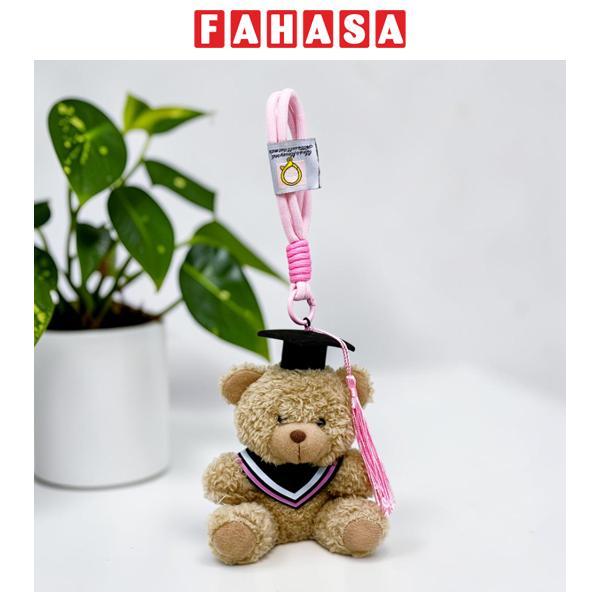 Móc Khóa Thú Bông Gấu Teddy Tốt Nghiệp 10 cm - ZooZoo 8526 - Màu Trắng