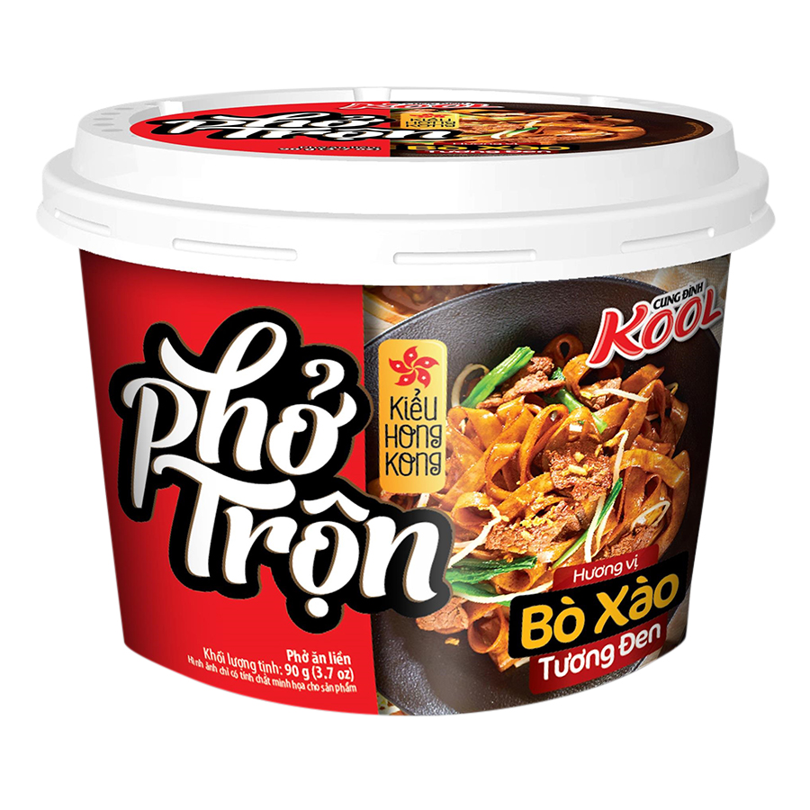 Thùng 12 Hộp Phở Trộn Bò Sốt Tương Đen Cung Đình Kool (80g / Hộp)