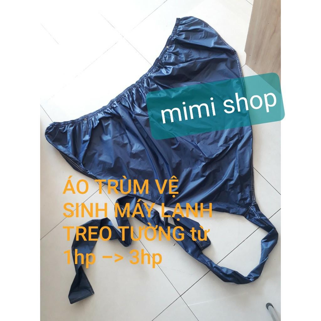 Túi trùm vệ sinh máy lạnh treo tường - Áo bọc hứng nước rửa điều hòa - Xanh đen