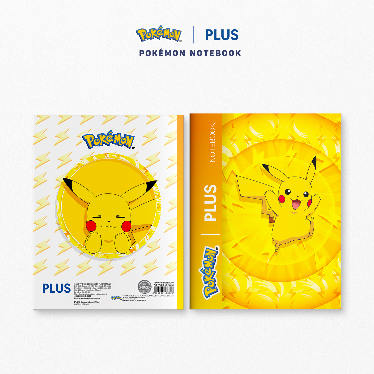 Tập Học Sinh Pikachu PLUS 4 Ô Ly 96 Trang Màu Vàng  Lốc 10 Cuốn