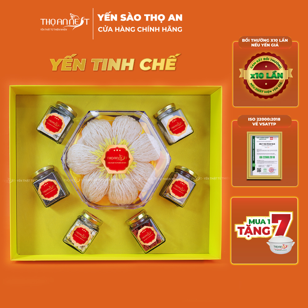 Tổ yến sào tinh chế sạch lông, không độn tạp chất THỌ AN NEST set 100gr