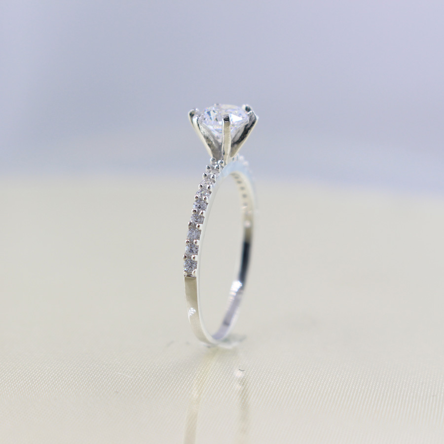 Nhẫn bạc nữ đẹp đính đá tinh tế NN0188
