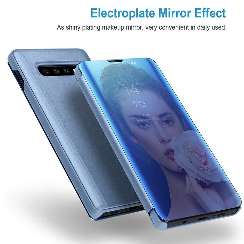 Bao Da Tráng Gương Thời Trang Cho Samsung Galaxy Note 10 9 8 S10 S9 S8 S10E Plus A7 A8 2018 A10 A20 A30 A50 A70