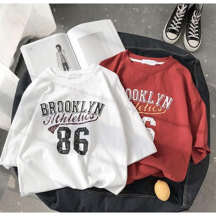 Áo thun tay lỡ form rộng Brooklyn 86 - Unisex nam nữ đều mặc được