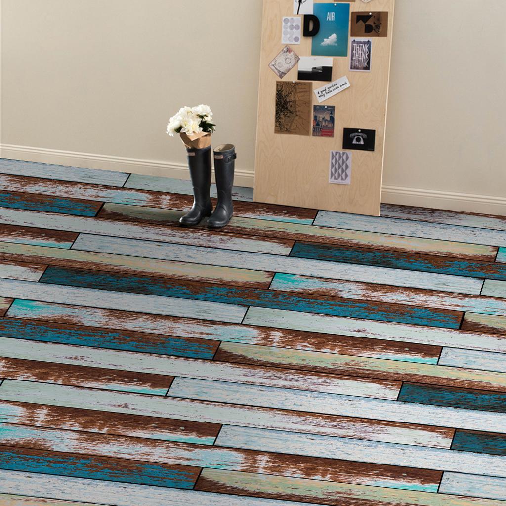 Waterproof Adhesive Tile Floor Decal Kitchen Bathroom Wall Sticker Decor