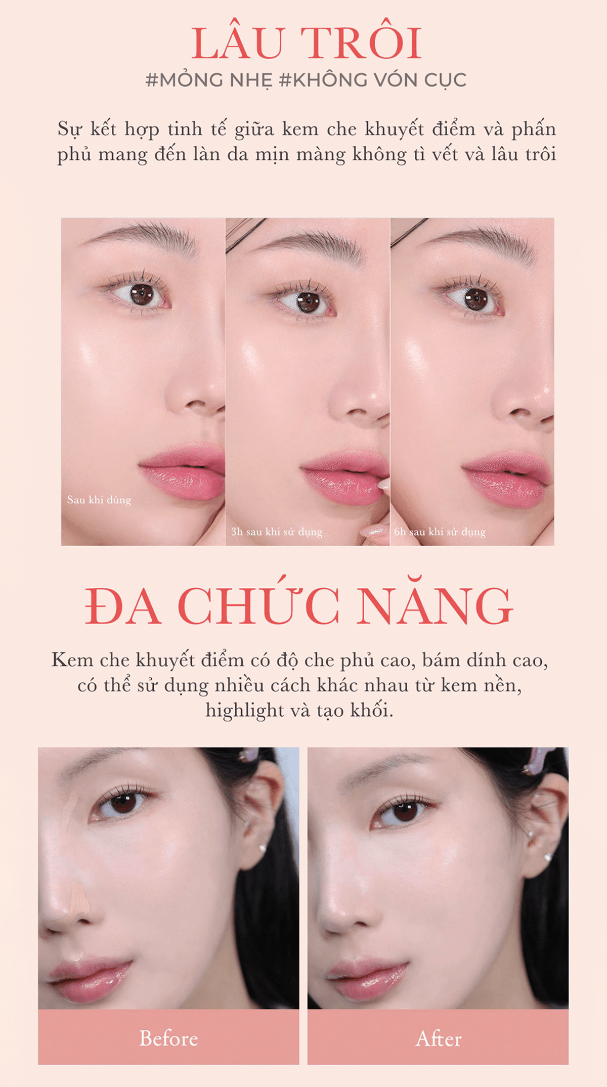 Kem che khuyết điểm Aperire Daydream Cover Tip Concealer 4.5ml - Che phủ toàn diện mỏng nhẹ lâu trôi - Màu 03 Beige