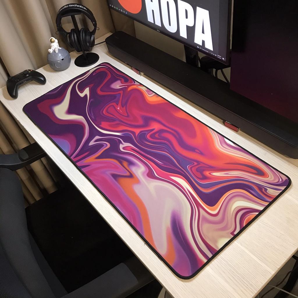 Lót Chuột - Pad Chuột - Mouse Pad - Strata Liquid Gaming - Chống Nước - Size lớn (90x40 dày 4mm) (80x30 dày 3mm)