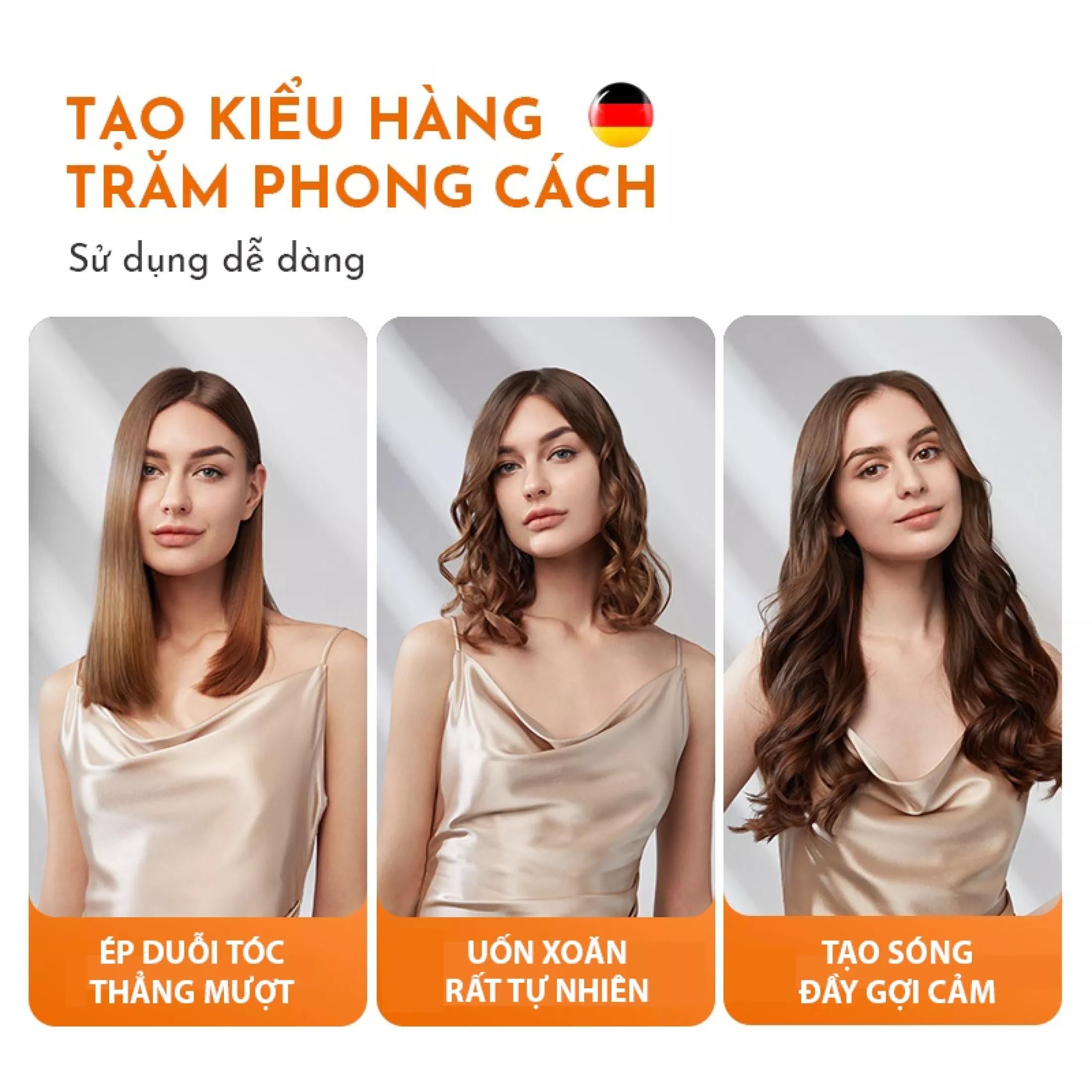 Máy làm tóc đa năng 3 in 1 Dream Style - Máy uốn tóc, ép tóc, duỗi tóc siêu tiện lợi, tạo kiểu chuẩn salon - Máy uốn tóc mini 5 chế độ phù hợp với mọi chất tóc, giữ nếp lâu, không làm hỏng tóc, chế độ tự ngắt khi quá nhiệt