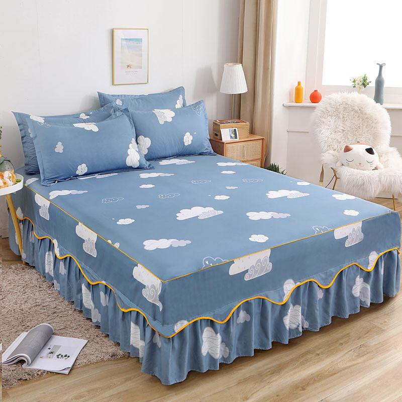 Hình Hoạt Hình Đáng Yêu In Hình Lông Xù Đôi Giường Set 3 Chiếc Mềm Mại Thoải Mái Công Chúa Drap Giường Queen Size Giường Váy Áo Gối Nằm