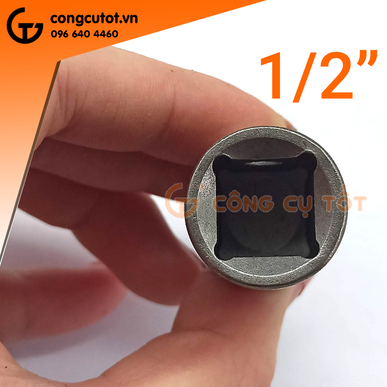 Tuýp mũi ren 1/2 ra M13 để lắp bầu kẹp mũi khoan cho đầu bắn ốc