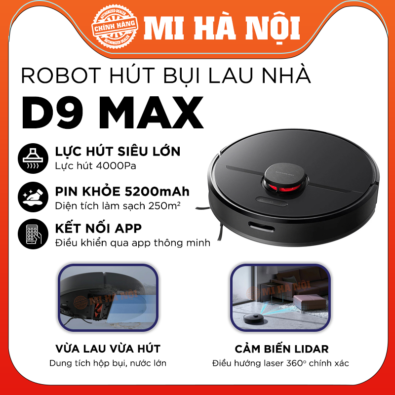 Robot Hút Bụi Lau Nhà Dreame D9 MAX - Hàng Chính Hãng