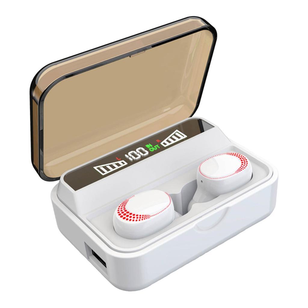 Stylish Wireless Earbuds with Charging Box for Sports Flashing Light Black