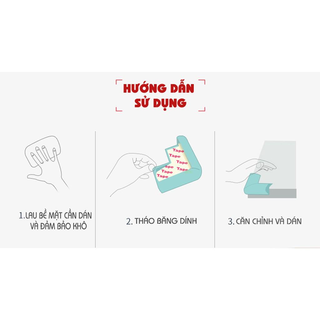 Miếng Bịt Cạnh, Góc Nhọn Bàn Kính, Góc Bếp Bằng Mút Xốp An toàn Cho Bé Sơ Sinh và Trẻ Nhỏ