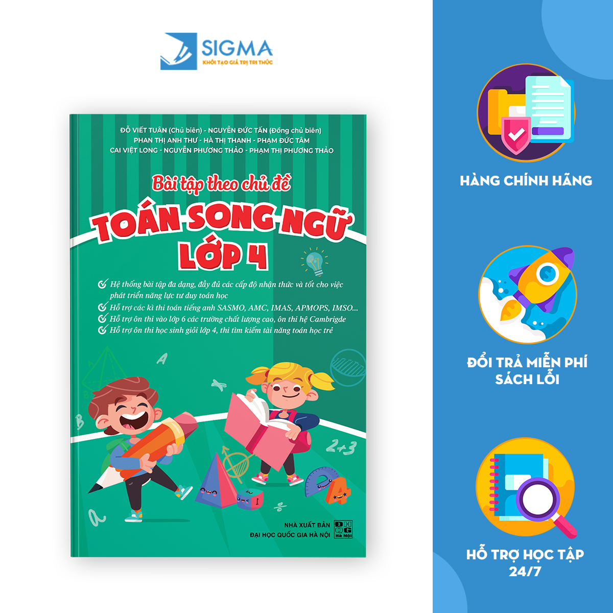 Sách Bài tập theo chủ đề Toán Song Ngữ lớp 4 - Sách Toán nâng cao lớp 4 bằng tiếng Anh - Chính hãng Sigma Books