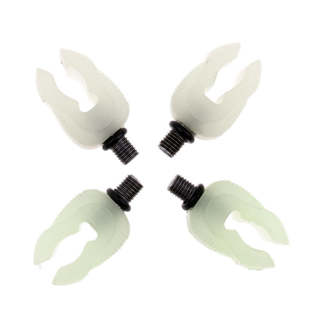 4pcs Fluorescent Fishing Rod Rest Butt Rest Head Luminous Gripper Grips