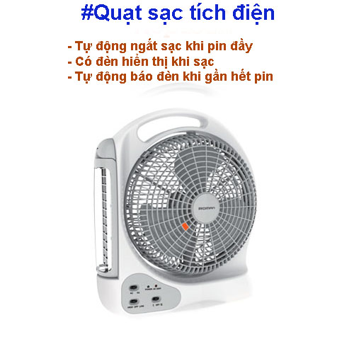 Quạt sạc tích điện chính hãng  Roman