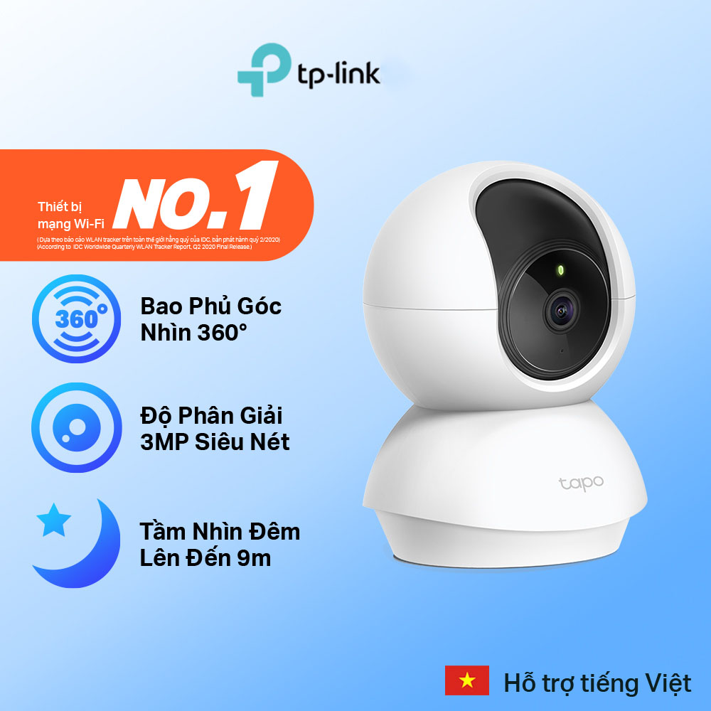 Camera Wifi TP-Link Tapo C210 Độ Phân Giải 3MP Lưu trữ 256GB Giám Sát An Ninh - Hàng Chính Hãng