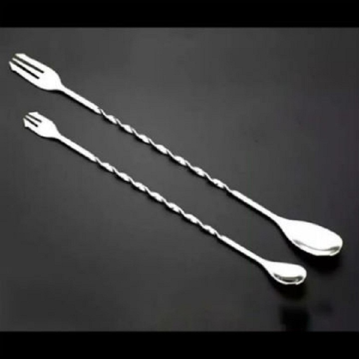 Muỗng khuấy inox pha chế quầy bar 2 đầu cao cấp