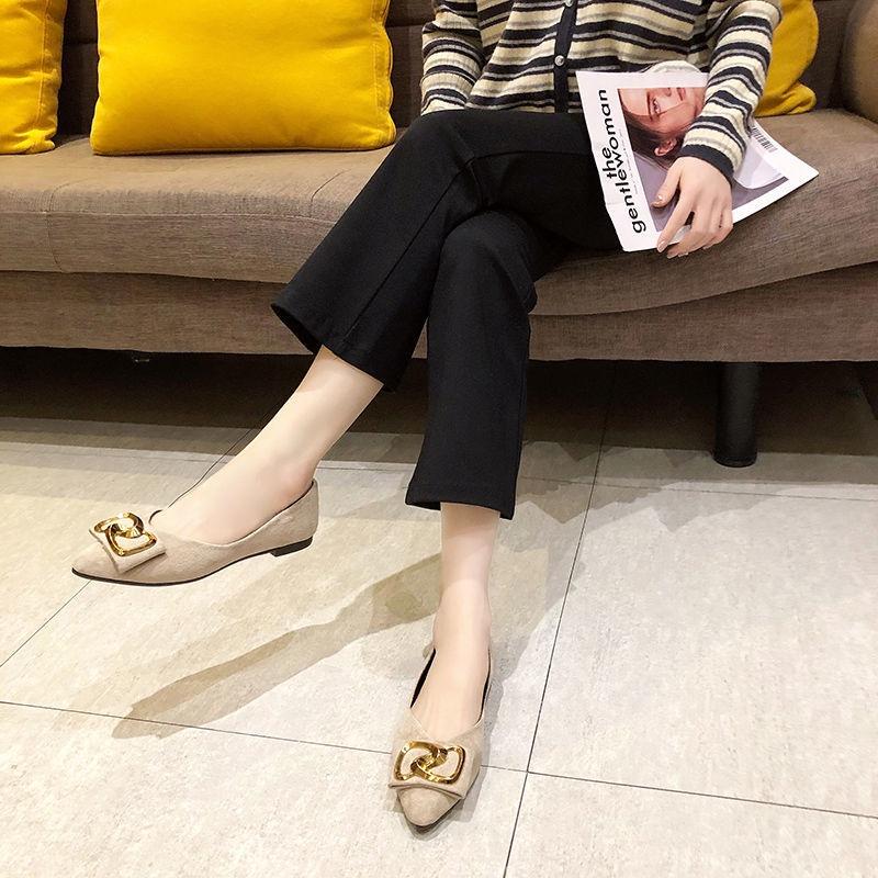 Giày Búp Bê Mũi Nhọn Thiết Kế Đơn Giản Thời Trang Cho Nữ