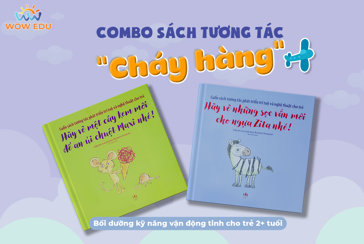 COMBO SÁCH TƯƠNG TÁC PHÁT TRIỂN TRÍ TUỆ VÀ NGHỆ THUẬT CHO TRẺ