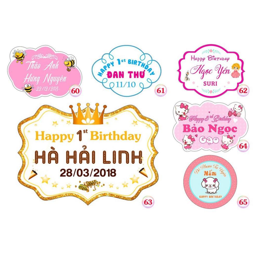 Bảng tên sinh nhật cho bé